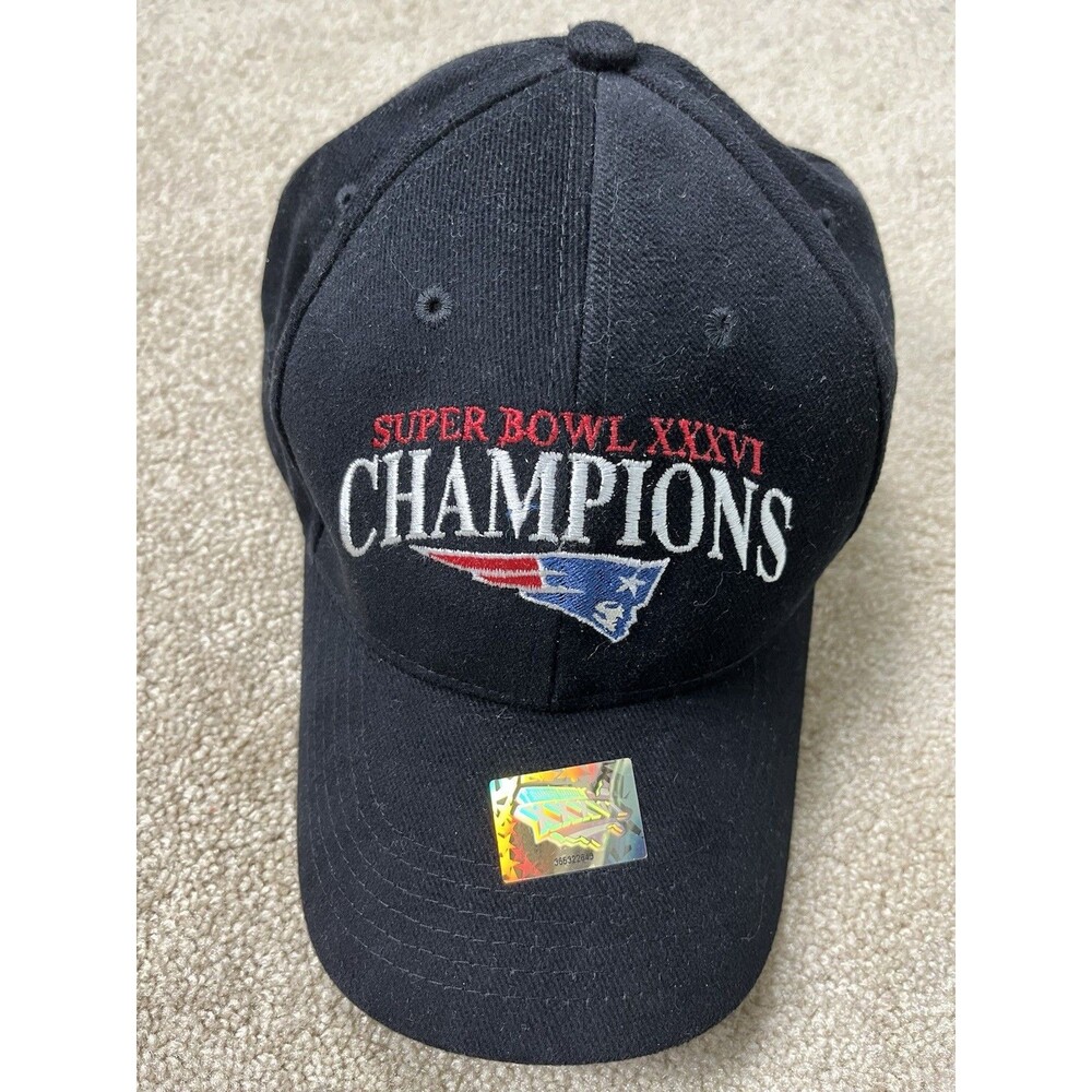 NOS 2002 Patriots Super Bowl XXXVI Champions Hat Deadstock NFL ATT Cap SB36